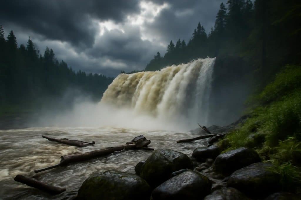 découvrez pourquoi il est essentiel d'être vigilant près des cascades après un orage, pour éviter les dangers liés aux crues soudaines et aux terrains glissants.