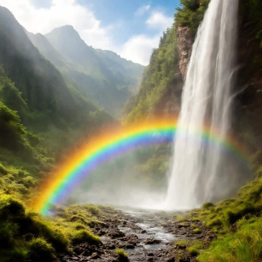 découvrez pourquoi les arcs-en-ciel apparaissent fréquemment au pied des cascades et les phénomènes naturels qui en sont à l'origine.